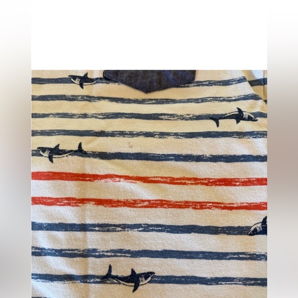 Kids Headquarters - 3T Boy Navy, Orange and White Shark Set - Picture 3 of 7